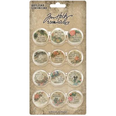 Idea-ology Tim Holtz Buttons - Quote Flair